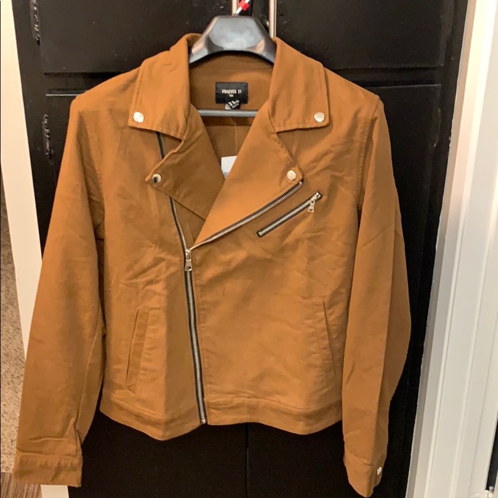 Men’s Biker Jacket Faux Suede New With Tags